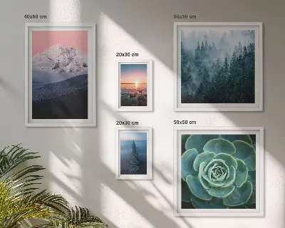 Set of 5 wall art pieces Landscapes mountains sea boho