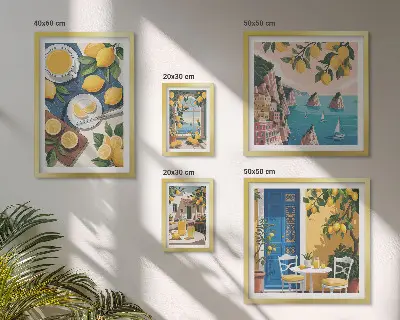 Gallery wall Lemon freshness boho summer
