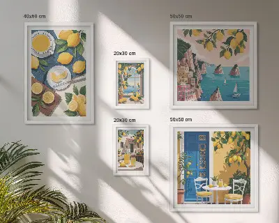 Gallery wall Lemon freshness boho summer