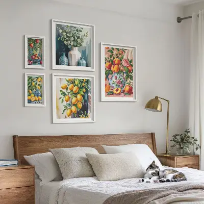 Gallery wall Fruity floral compositions