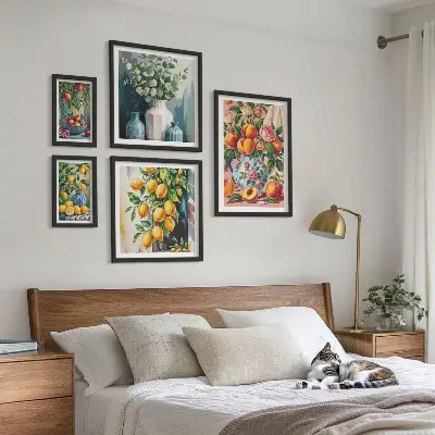 Gallery wall Fruity floral compositions