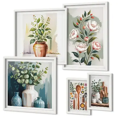Gallery wall Stylish plant kitchen decorations