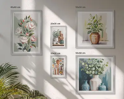 Gallery wall Stylish plant kitchen decorations
