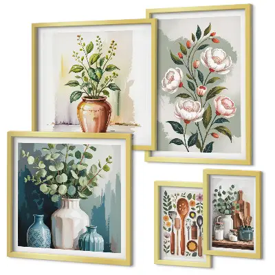 Gallery wall Stylish plant kitchen decorations