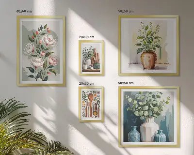 Gallery wall Stylish plant kitchen decorations