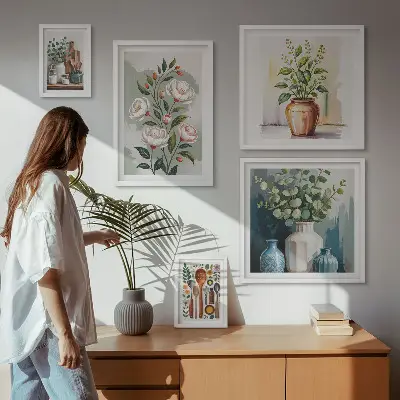 Gallery wall Stylish plant kitchen decorations