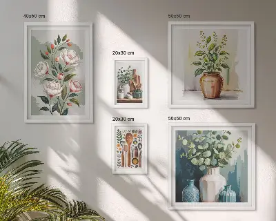 Gallery wall art stylish plant themed kitchen decorations