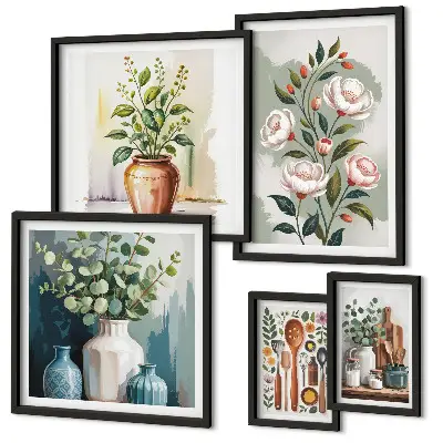 Gallery wall Stylish plant kitchen decorations