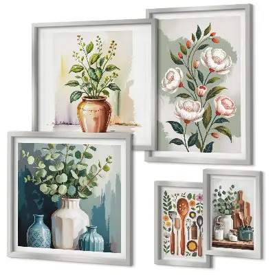 Gallery wall Stylish plant kitchen decorations