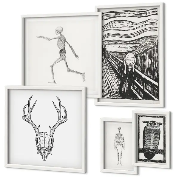 Framed photo set Surrealist art nature man