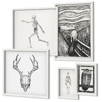 Framed photo set Surrealist art nature man