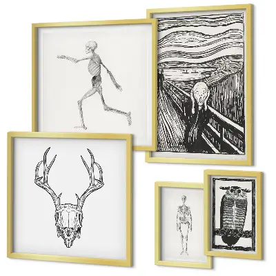 Framed photo set Surrealist art nature man