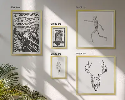 Framed photo set Surrealist art nature man