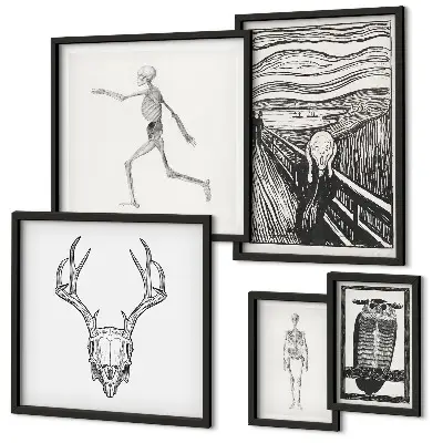 Framed photo set Surrealist art nature man