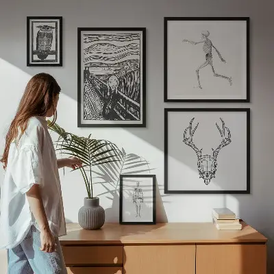 Framed photo set Surrealist art nature man