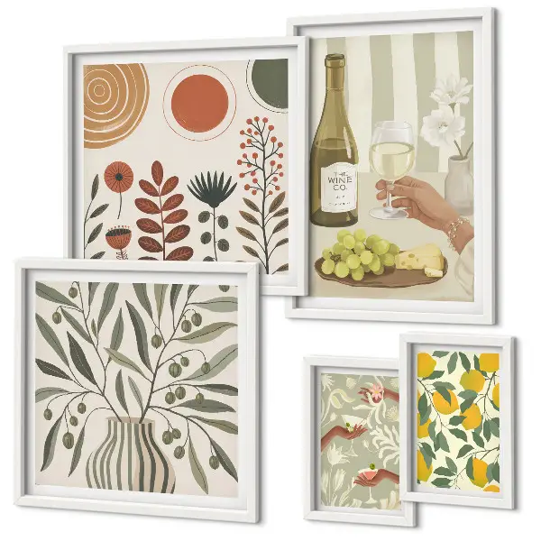 Wine wall decor gallery wall set