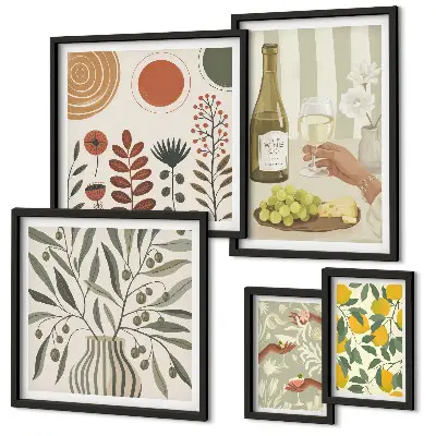 Wine wall decor gallery wall set