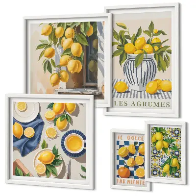 Framed photo set Citrus Provençal Decorations