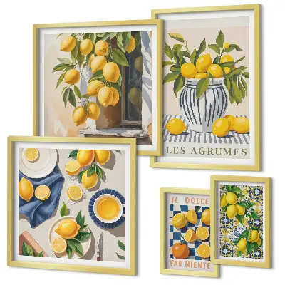 Framed photo set Citrus Provençal Decorations