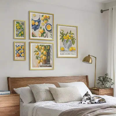 Citrus Provençal framed photo set decorations