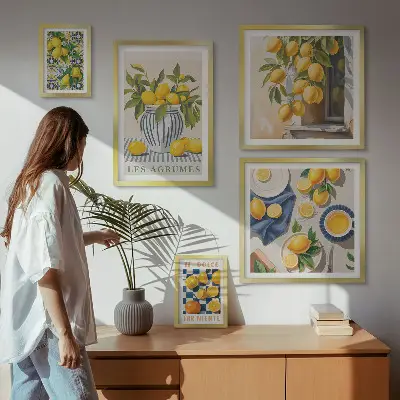Framed photo set Citrus Provençal Decorations