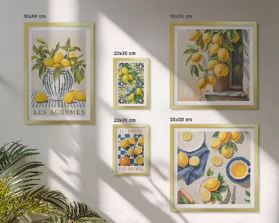 Framed photo set Citrus Provençal Decorations