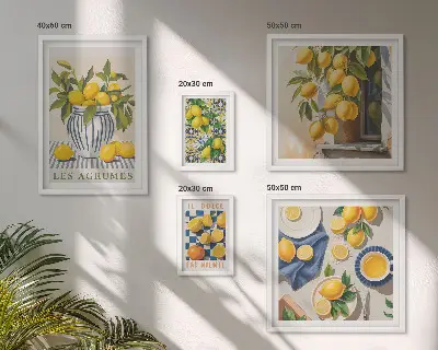 Framed photo set Citrus Provençal Decorations