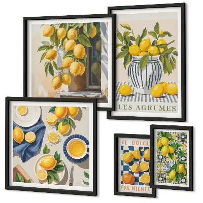 Framed photo set Citrus Provençal Decorations