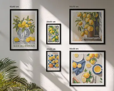 Framed photo set Citrus Provençal Decorations