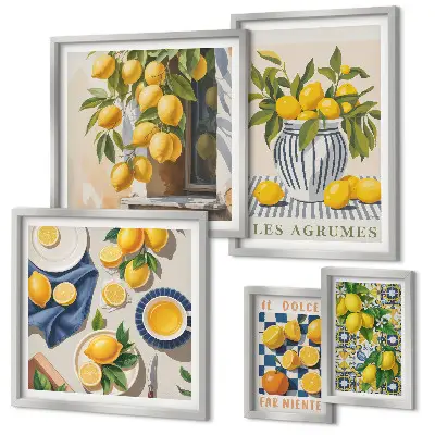 Citrus Provençal framed photo set decorations