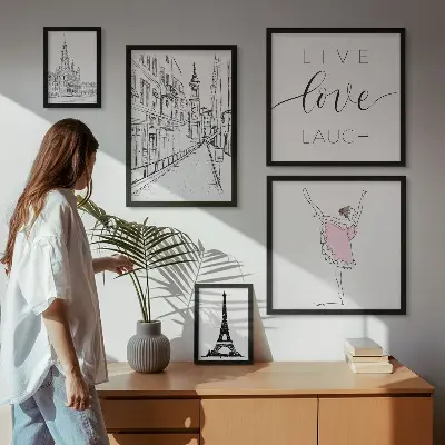 Gallery wall Stylish Parisian inspirations