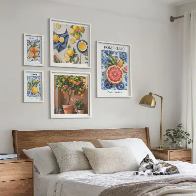 Framed photo set Citrus vintage decorations