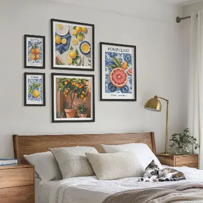 Framed photo set Citrus vintage decorations