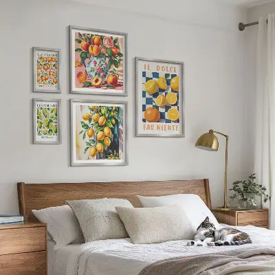 Framed photo set Citrus retro in the kitchen