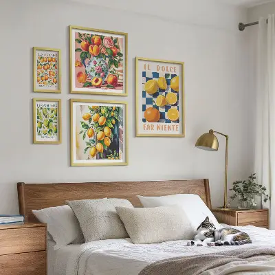 Framed photo set Citrus retro in the kitchen