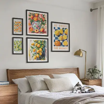 Framed photo set Citrus retro in the kitchen