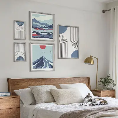 Gallery wall Abstract landscapes geometry