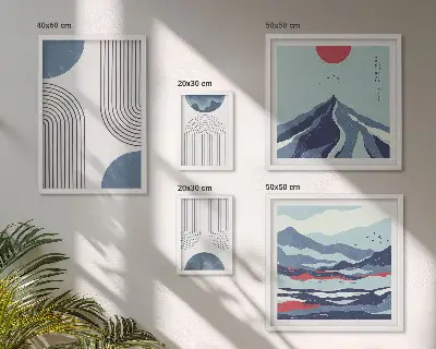 Gallery wall Abstract landscapes geometry