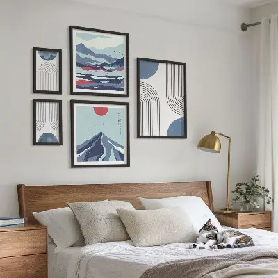 Gallery wall Abstract landscapes geometry