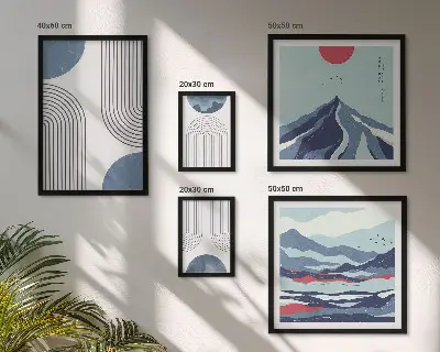 Gallery wall Abstract landscapes geometry