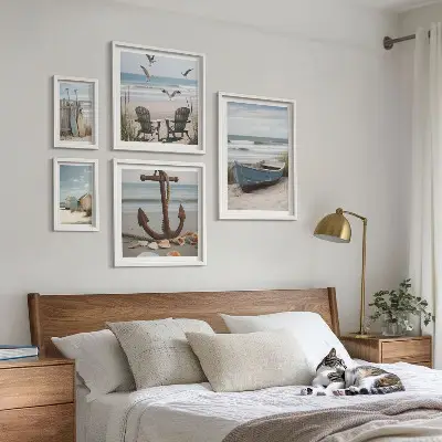Framed photo set Seaside atmosphere, relaxation, beach