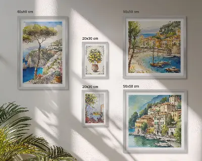 Gallery wall Stylish seaside towns