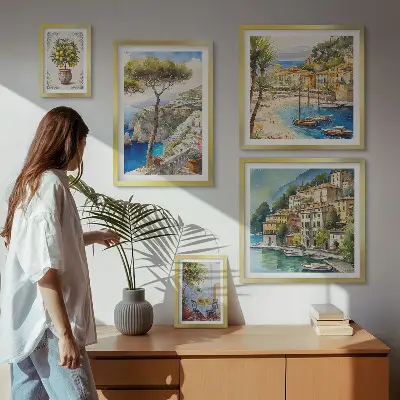 Gallery wall Stylish seaside towns