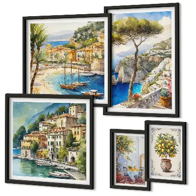 Gallery wall Stylish seaside towns