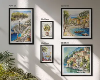 Gallery wall Stylish seaside towns