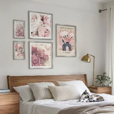 Framed photo set Floral boho decorations