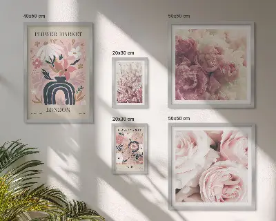 Framed photo set Floral boho decorations