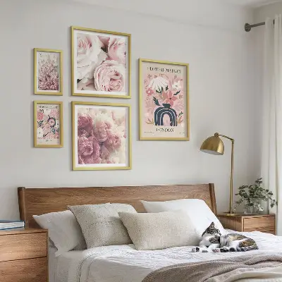 Framed photo set Floral boho decorations