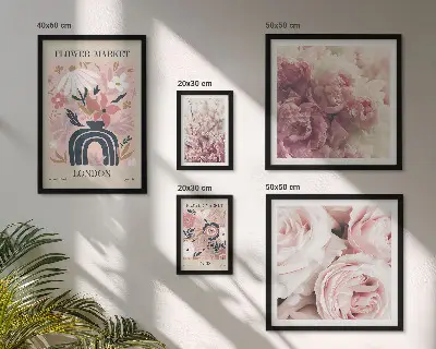 Framed photo set Floral boho decorations