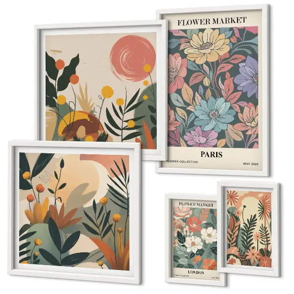 Gallery wall Floral motifs Paris London